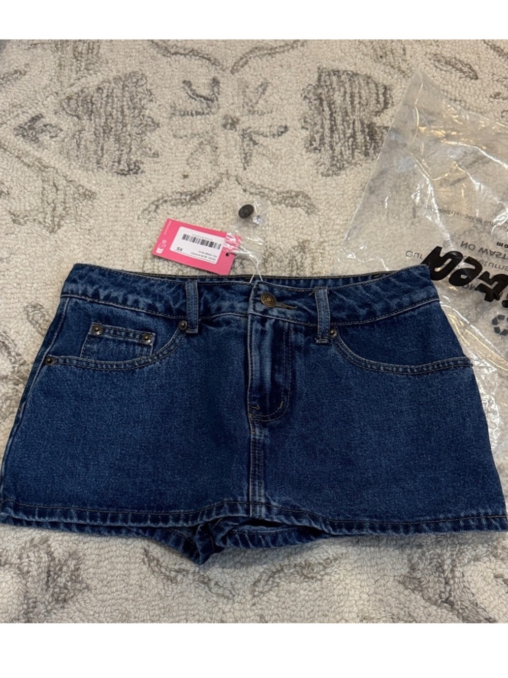 Brand new edikted Classic Dark Blue Denim Women's Skort
